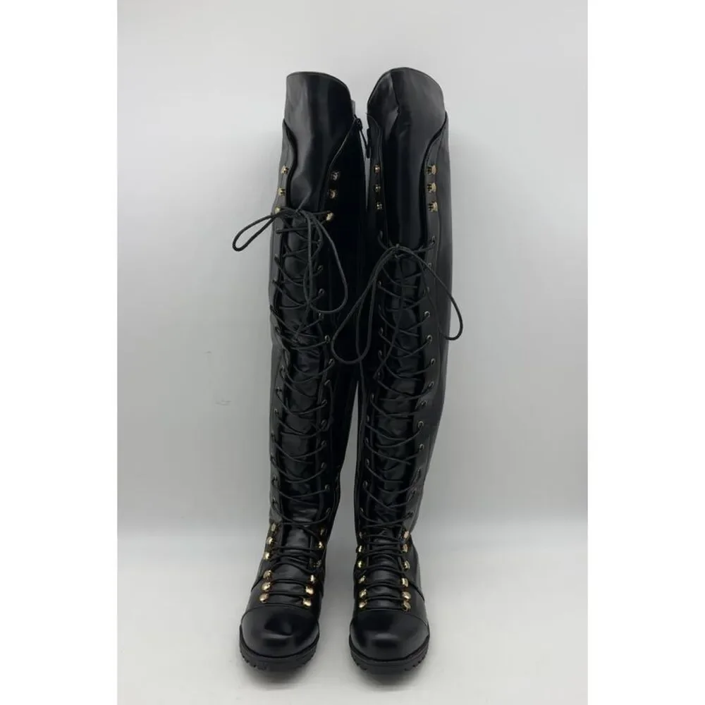 Boutique Square Toe Combat Boots